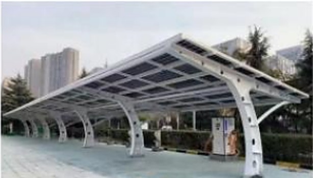 Carport arcuit cu un singur versant — imagine din catalogul producătorului