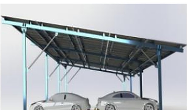 Carport ușor cu un singur versant — imagine din catalogul producătorului