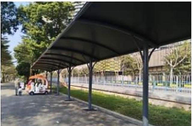 Carport cu structură de membrană — imagine din catalogul producătorului